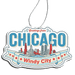 Phantom4 Greetings from Chicago Windy City Car Air Freshener - Phantom 4