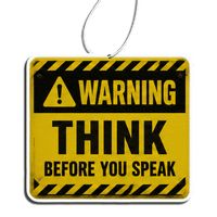 Phantom4 Think Before You Speak Car Air Freshener - Phantom 4