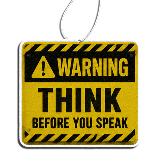 Phantom4 Think Before You Speak Car Air Freshener - Phantom 4