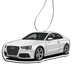 Phantom4 White Performance Coupe Car Air Freshener - Phantom 4