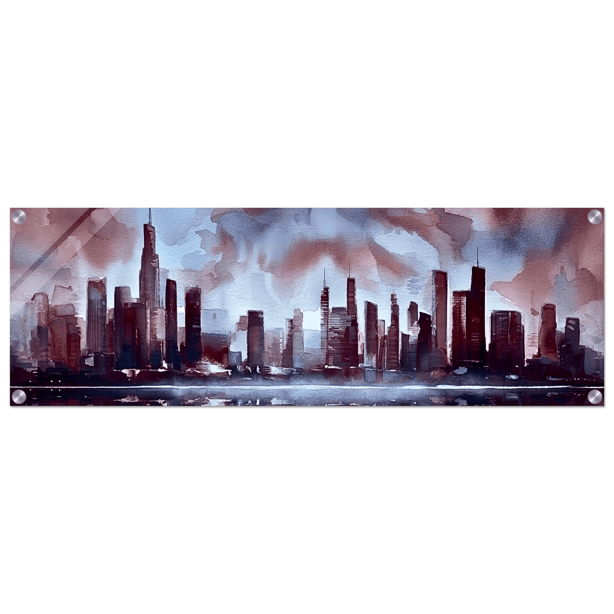 Urban Reflections Twilight Acrylic Canvas - Phantom 4