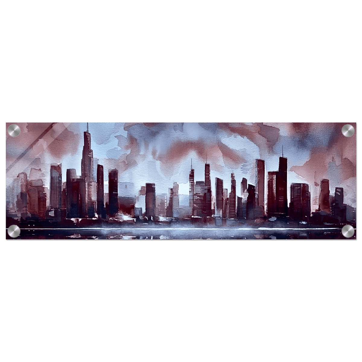 Urban Reflections Twilight Acrylic Canvas - Phantom 4
